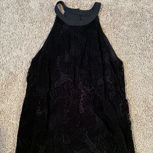 Loft Velvet Floral Lace Top Blouse